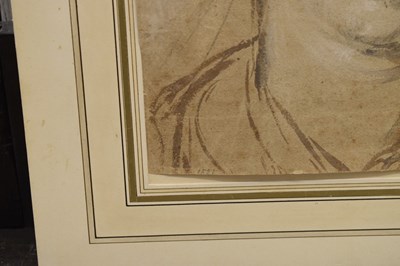 Lot 387 - Attributed to Jan de Bray, (Dutch, 1626/7-1697) - Chalk and watercolour wash - Head of a youth