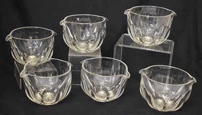 Lot 397 - Set of six cut-glass rinsers