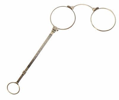 Lot 300 - Early 20th century white metal folding spectacles