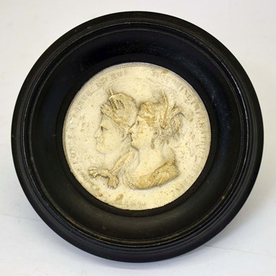 Lot 229 - Marquis de Paroy, Napoleon and Josephine, plaster after a medal of 1809