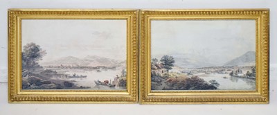 Lot 498 - After Johann Ludwig Aberli (Swiss, 1723-1786) - Two hand coloured engravings