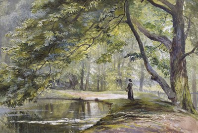 Lot 410 - Ellen Vernon (1831-1902) - Summer - Watercolour heightened with white