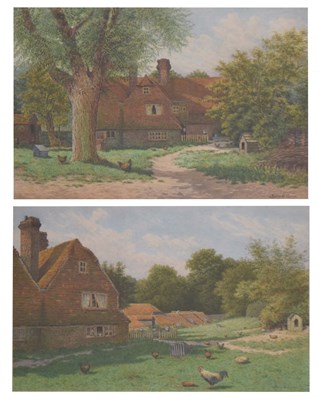 Lot 489 - Harry S. Curry (Early 20th century) - Pair of watercolours - Smockham (or Smokham) Farmhouse