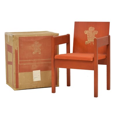 Lot 477 - Lord Snowdon for Remploy - 1969 Prince of Wales Investiture chair