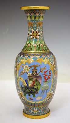 Lot 441 - 20th century Chinese cloisonné vase