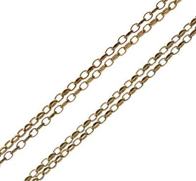 Lot 106 - 9ct gold belcher link chain