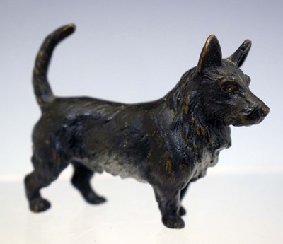 Lot 240 - Austrian cold painted bronze dog