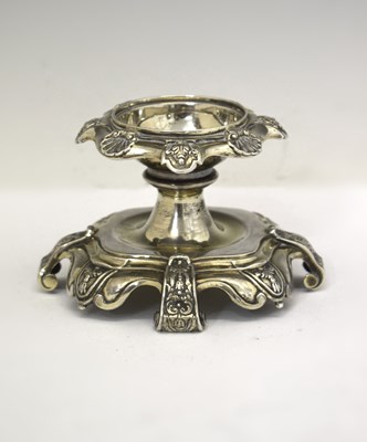 Lot 181 - Dutch white metal pedestal salt in the late 17th century manner