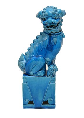 Lot 437 - Chinese turquoise-glazed temple dog (Dog of Fo)