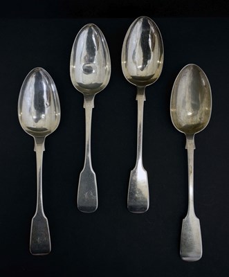 Lot 214 - Two pairs of Victorian silver tablespoons