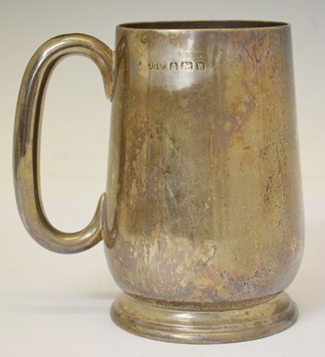 Lot 222 - George VI silver mug of baluster shape with circular foot