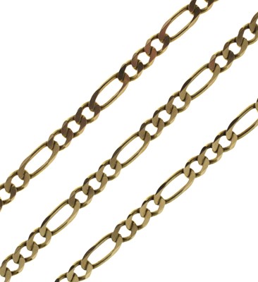 Lot 109 - 9ct gold figaro link chain