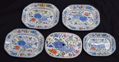 Lot 413 - Group of 19th century Masons Patent Ironstone China 'Indian Grasshopper' wares inc. drainer