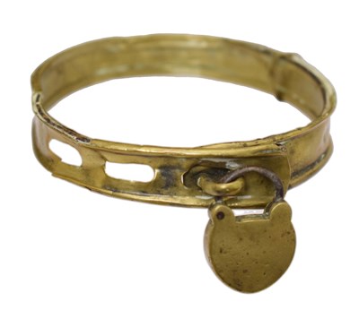 Lot 344 - George III brass dog collar