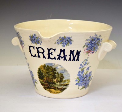 Lot 411 - Victorian style pottery pail