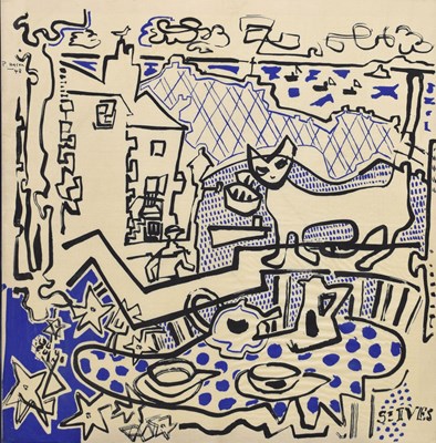 Lot 236 - Patrick Heron (British 1920-1999) - St Ives silk scarf