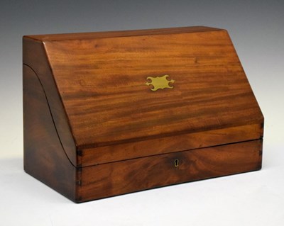 Lot 288 - Victorian mahogany fitted stationery box