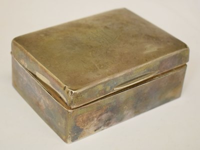 Lot 224 - George V silver mounted table top box