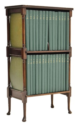 Lot 464 - Edwardian two tier mahogany open bookcase
