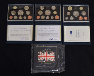 Lot 273 - Four Royal Mint Elizabeth II GB coin year packs