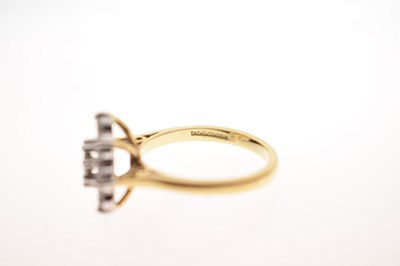 Lot 8 - Diamond 18ct yellow and white gold flower head cluster ring