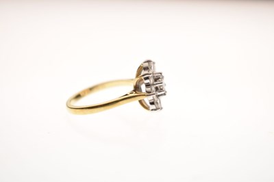 Lot 8 - Diamond 18ct yellow and white gold flower head cluster ring