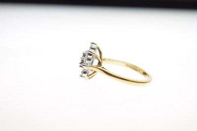 Lot 8 - Diamond 18ct yellow and white gold flower head cluster ring