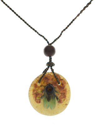Lot 311 - Almeric Walter, (French, 1870-1959) - Art Nouveau pâte de verre pendant
