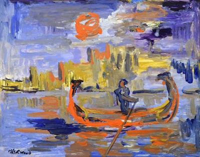 Lot 422 - James Lawrence Isherwood F.R.S.A., F.I.A.L. (1917-1989) - Oil on board - 'Valetta'