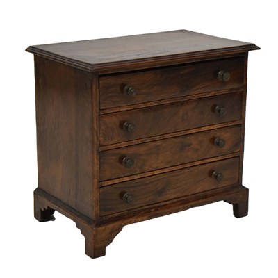 Lot 304 - Georgian-style mahogany miniature table top collector's cabinet or apprentice piece