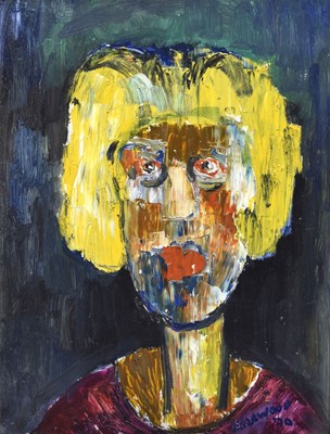 Lot 434 - James Lawrence Isherwood F.R.S.A., F.I.A.L. (1917-1989) - Oil on board - 'The Desirable Winchester Landlady'
