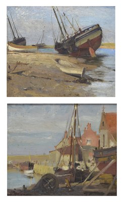 Lot 409 - English School, early 20th century - Pair of oils on board - Maldon, Essex