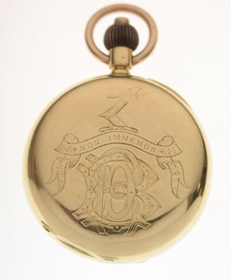 Lot 143 - Late Victorian 18ct gold chronograph pocket watch, John Cashmore, Finsbury