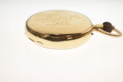 Lot 143 - Late Victorian 18ct gold chronograph pocket watch, John Cashmore, Finsbury