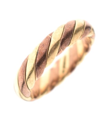 Lot 49 - 9ct yellow and rose gold wedding band