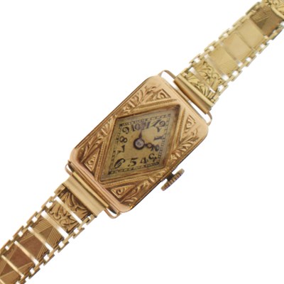Lot 183 - Zenorwatch - Lady's early 20th century 14k bracelet watch