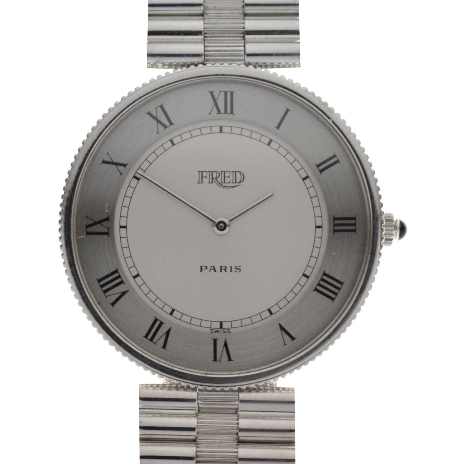 Lot 133 - Fred, Paris - 18k white gold bracelet watch, ref. G.2758.2