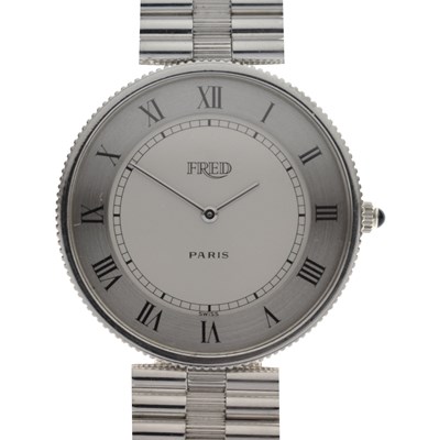 Lot 133 - Fred, Paris - 18k white gold bracelet watch, ref. G.2758.2