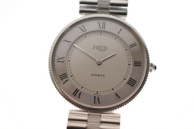 Lot 133 - Fred, Paris - 18k white gold bracelet watch, ref. G.2758.2