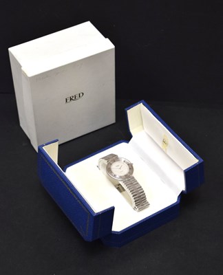 Lot 133 - Fred, Paris - 18k white gold bracelet watch, ref. G.2758.2