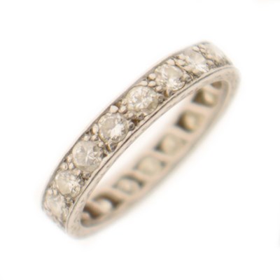 Lot 6 - Diamond platinum full eternity ring