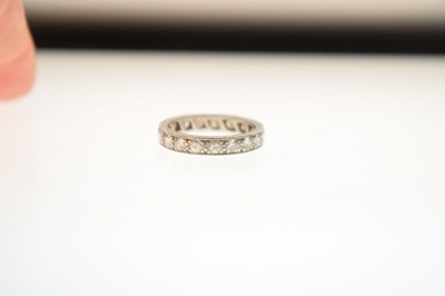 Lot 6 - Diamond platinum full eternity ring