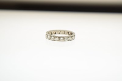Lot 6 - Diamond platinum full eternity ring
