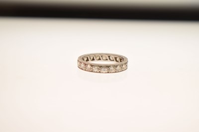 Lot 6 - Diamond platinum full eternity ring