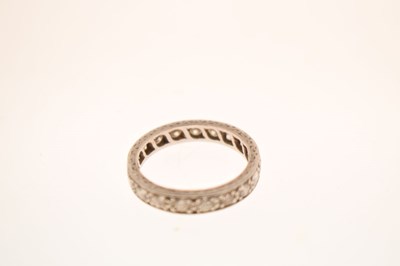Lot 6 - Diamond platinum full eternity ring