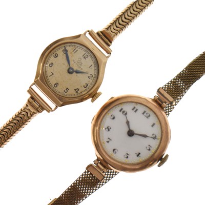 Lot 175 - Record - Lady's early 20th century 9ct gold bracelet watch