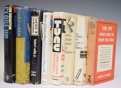 Lot 461 - Collection of modern fiction first editions, thriller, spy novels, Len Deighton, John Le Carre, etc