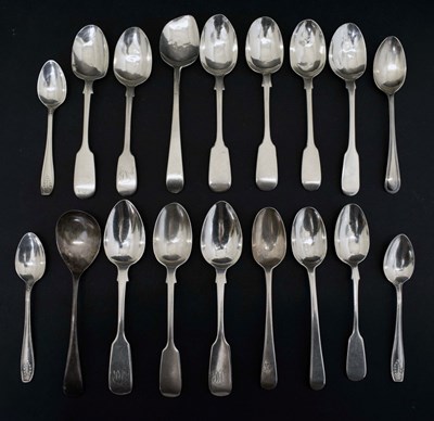 Lot 217 - Collection of silver teaspoons, etc