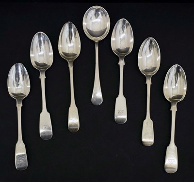 Lot 218 - Collection of silver dessert spoons
