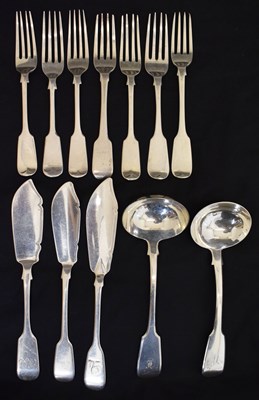 Lot 219 - Collection of silver flatware, etc